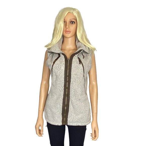 KUHL Flight Fleece Vest Women's Large Stone Ivory - Picture 4 of 17